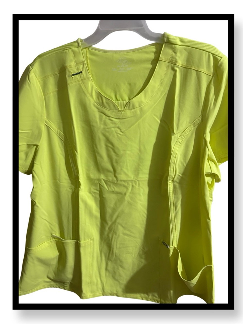 NWT Women’s Plus Size Cherokee Infinity 3-Pocket Stretch Round Neck Scrub Too